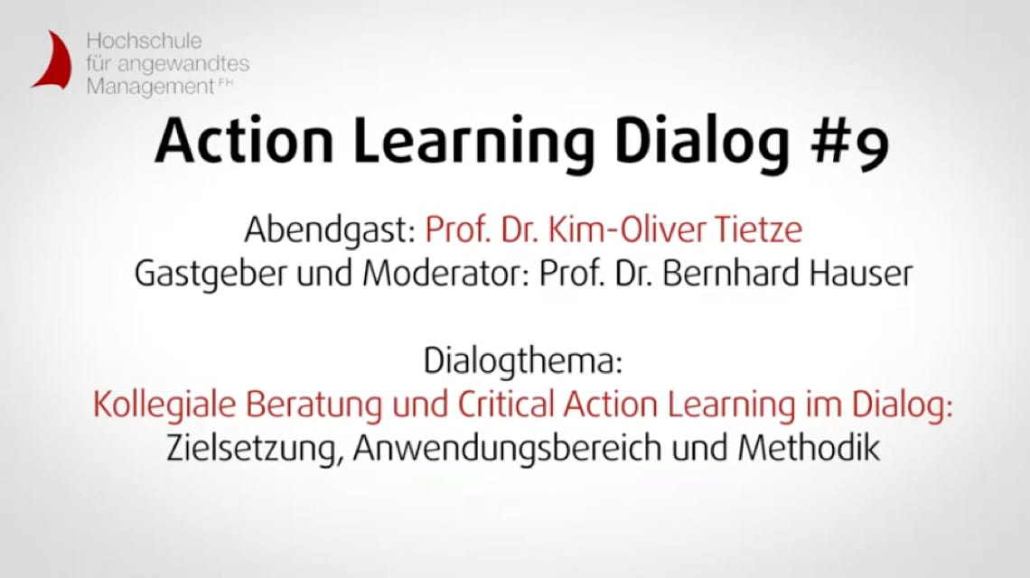 Screenshot des Videos vom Action Learning Dialog mit Link zum Video bei YouTube